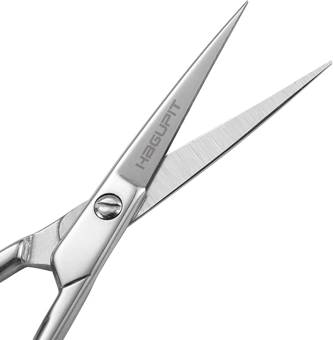 HAGUPIT Small Precision Embroidery Scissors, 4" Forged Stainless Steel Sharp Pointed Tip Detail Shears for DIY Craft Thread Cutting, Needlework Yarn & Sewing