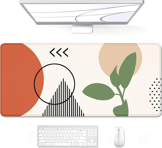 Auhoahsil Large Mouse Pad, XXL Desk Pad, Extened Mousepad 31.5" x 11.8", Non-Slip Rubber Base, Stitched Edges, Superior Surface, Gaming Keyboard Mat, Waterproof Desk Pad, Abstract Sunset