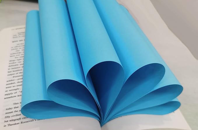 Lake blue Copy Print Paper 8.5X11 Inches,100 Sheets Rainbow A4 Printer Paper 70GSM Colored Origami Paper for Cutting DIY Kids Art Craft