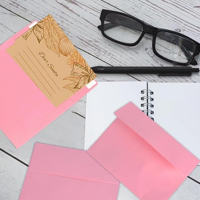 A7 Pink Envelopes, 50 Packs 5x7 Self Seal for Invitations, Greeting Cards, Mailings, Printable Invite, Wedding, Party, Photos, Postcards, Standard Letter Size 5" x 7"