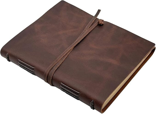 Large Notebook Journal - Genuine Leather Journals for Writing A4 Size Diary 8x10 Inch, Notepad For Women and Man, Gifts,Work,Travel Rustic Brown