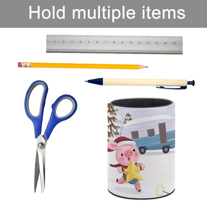 Custom Picture Logo Text Personalized Pen Holder - Office Pen Organizer Control Storage Box Desk Organizer Makeup Brush Holder for Home - Circular Pen Holder