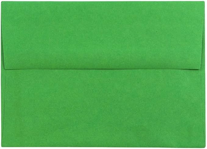 JAM PAPER A6 Colored Invitation Envelopes - 4 3/4 x 6 1/2 - Green Recycled - Bulk 500/Box