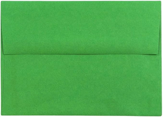 JAM PAPER A6 Colored Invitation Envelopes - 4 3/4 x 6 1/2 - Green Recycled - Bulk 250/Box