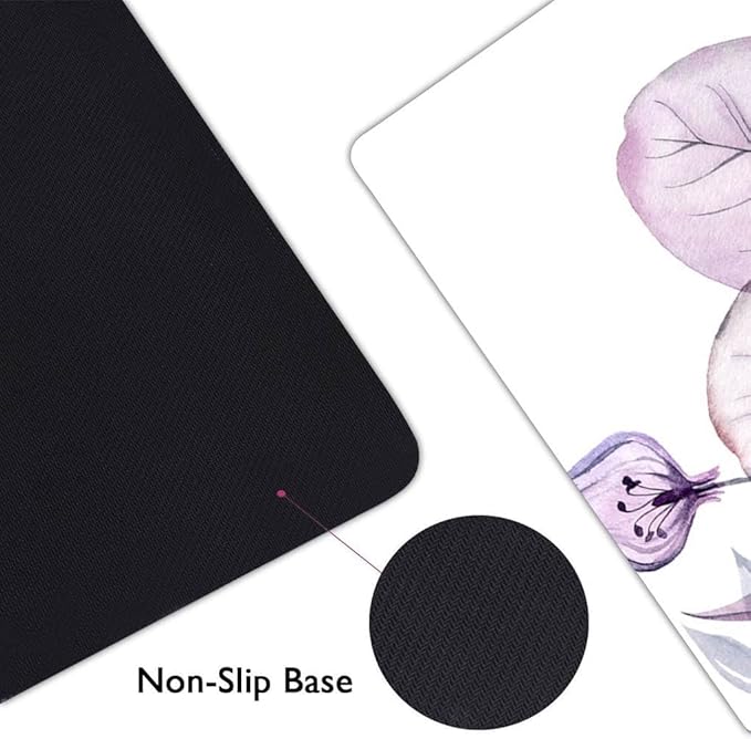 Extended Gaming Mouse Pad (31.5 X 11.8 in), Large Non-Slip Rubber Base Mousepad,Keyboard Mouse Mat Desk Pad for Work, Game, Office, Home - White Pink Flower, MOU-04
