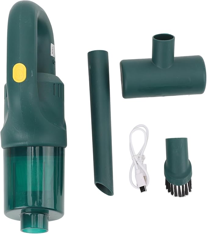 Cordless Vacuum Cleaner,50000PA High Suction Power Upright Vacuum,Portable Lightweight Car Stick Vacuum for Car Office Home Cleaning (Green)