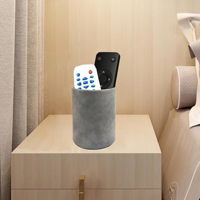 Pen Pencil Holder Cup Container Leather Desk Organizer Stand Decor Brush Scissor Holder Decoration Office Desk Home School