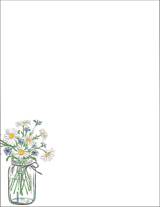 Great Papers! Mason Daisies Letterhead Stationery, 8.5" x 11", 80 count, Inkjet and Laser Printer Compatible (2020147)"