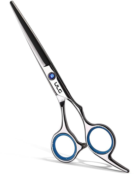 Hair Cutting Scissors, ULG Professional Hair Scissors 7.5 inch Right-Hand Razor Edge Barber Shears Salon Hair Cutting Shears Made of Japanese Stainless Steel, Hand Sharpened Blue