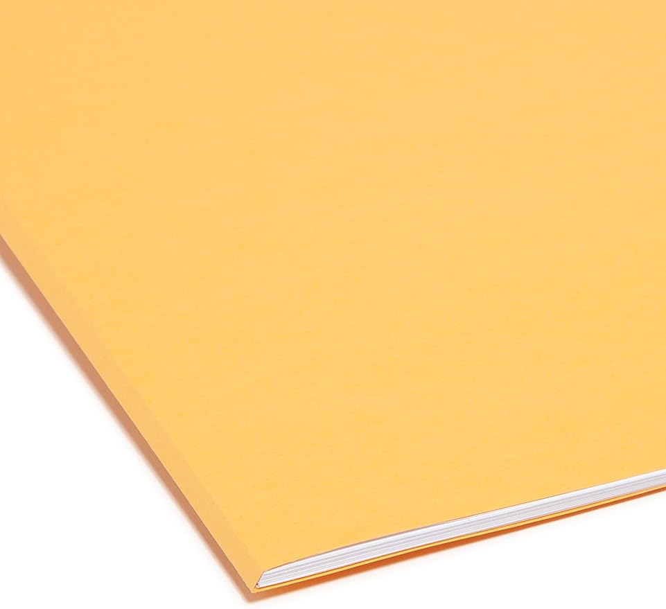 Smead File Folder, Reinforced 1/3-Cut Tab, Legal Size, Goldenrod, 100 per Box (17234)
