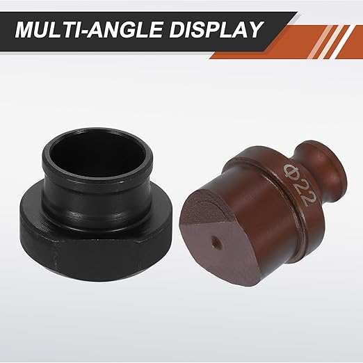 HARFINGTON Hydraulic Hole Punch Die 22mm Round Hole 40Cr Steel Electric Punching Kit for MHP-20 JP-20 Electric Punching Machine, Burgundy & Black