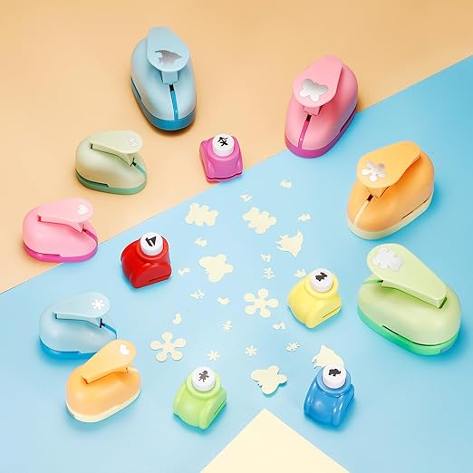 PATIKIL 1.3" x 2" Paper Punch Shapes, Mini Hole Puncher Car Shape for DIY Craft Supplies Scrapbook Cards Tags, Orange