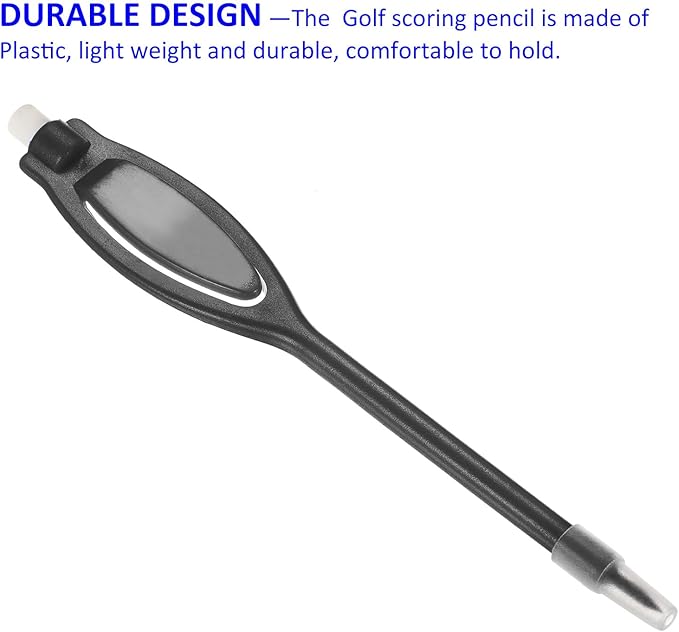 Golf Scoring Pencils with Eraser - Golf Marker Pens, Oval Handle with Clip, Apply to Golf Events