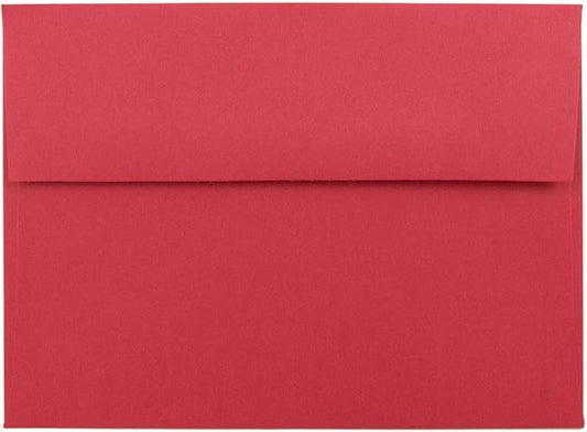 JAM PAPER A7 Colored Invitation Envelopes - 5 1/4 x 7 1/4 - Red Recycled - Bulk 500/Box