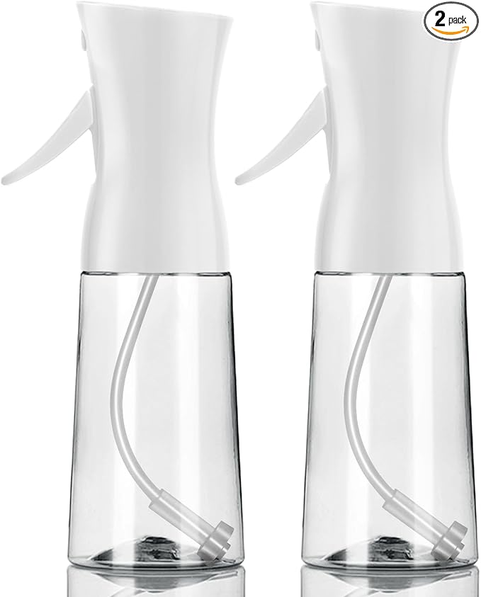 Continuous Spray Bottle,Hair Spray Bottle,Plants Water Spray Mist Bottle,Ultra-Fine Spray Bottle for Hair,Skincare, Plant Care, Pet Grooming, Cleaning,2 Pcs (6.8 oz White)
