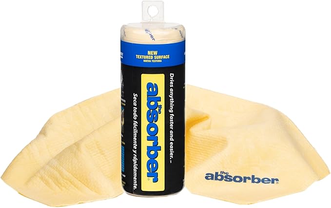 CleanTools The Absorber Synthetic Premium Drying Chamois Cloth for Car: Super Absorbent, Scratch-Free and Washable | 17-Inch x 13-Inch, Small, Color Assorted (PN: 12951)