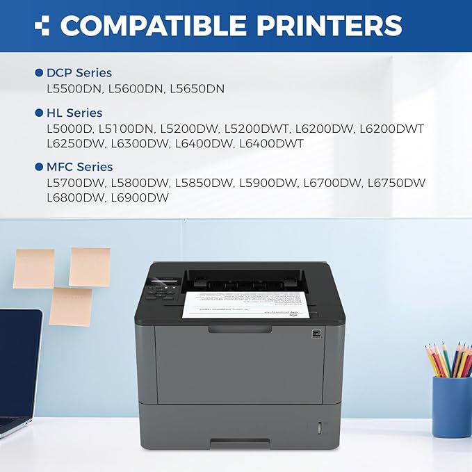 DR820 Drum Unit (Not Toner) Replacement for Brother DR-820 Imaging Drum Compatible for HL-L6200DW L6200DWT L5200DW L5100DN L5000D L6400DW MFC-L5800DW L5700DW L6700DW L6800DW DCP-L5600DN Printer 2-Pack