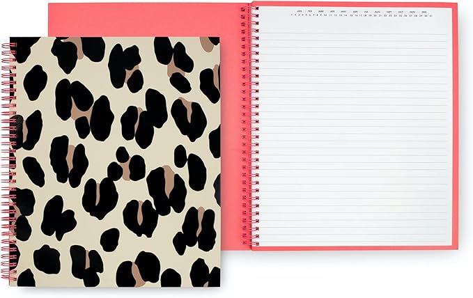 Kate Spade New York Large College Ruled Notebook, 11" x 9.5" Spiral Notebook with 160 Pages
