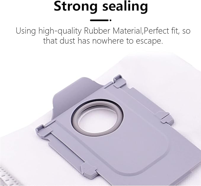 Accessory for Roborock Q7 Max/Q7 Max Plus/T8 Robot Vacuum Cleaner Replacement Part Kit Includes 1 Rubber Main Brush, 3 Dust Bag, 2 HEPA Filter, 2Mop Cloth, 2 Side Brush