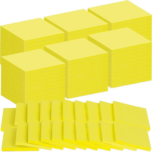 (60Pack) Sticky Notes 3x3, Yellow Sticky Pads, Self-Stick Pads,Self-Stick Pads 75 Sheets/Pad, Easy to Post for Teacher Student School Office Meeting Blank Desk Pads,Total 4500 Sheets