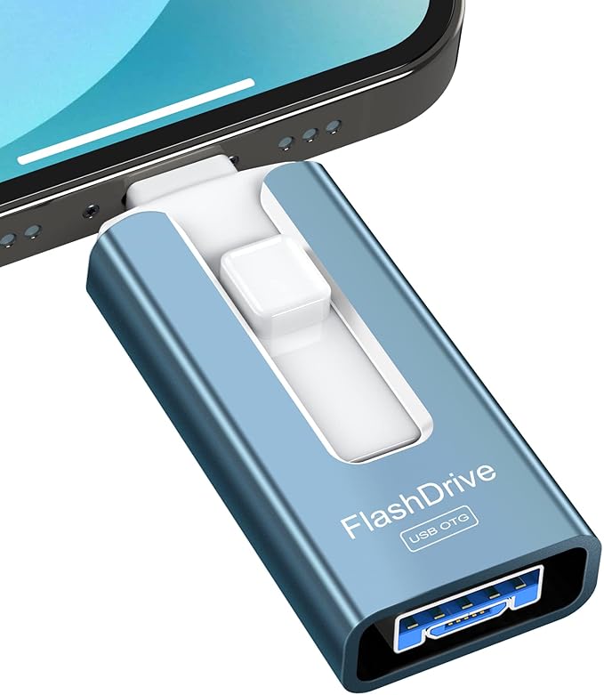 Sunany Flash Drive 512GB Thumb Drive USB Memory Stick High Speed External Storage USB Stick Photo Stick for Phone, Pad, Android, PC and More Devices (Blue)