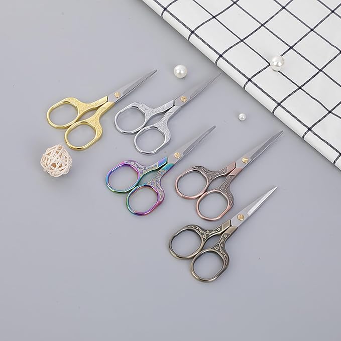 Mini Scissors Stainless Blade Metal Handle 2 Pack Office School Classroom Student Teacher Crafting Fabric Sewing Gift Wrapping All Purpose