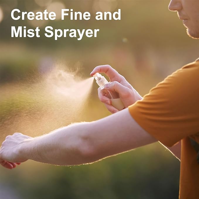 uxcell 6 Pcs Gold White Spray Top, 20/410 Fine Mist Sprayer Reusable Replacement Spray Bottle Pump Plastic Top for Cosmetic Perfume and Body Sprays Bottle