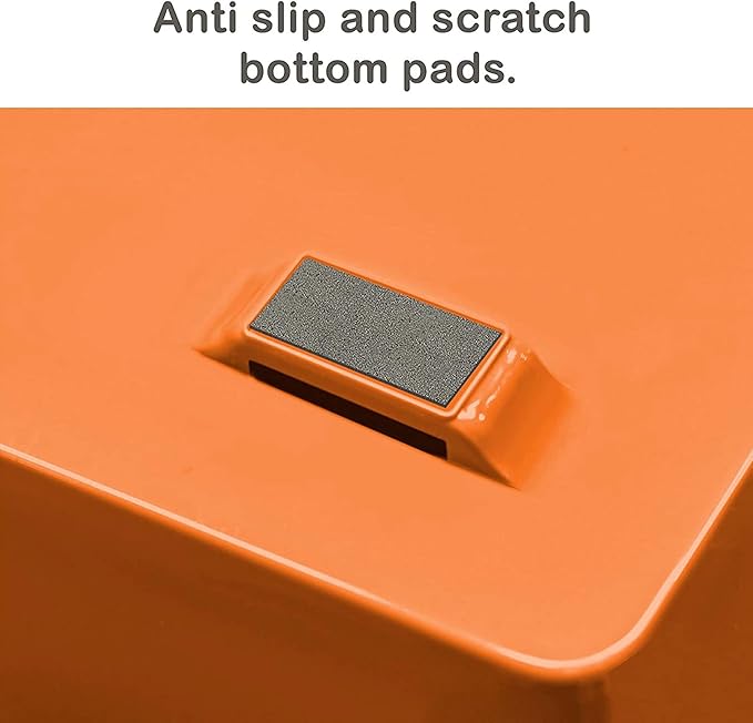 Acrimet Facility 4 Tier Letter Tray, Side Load, Letter Size/A4, Desktop File Organizer, Plastic (Orange Citrus)