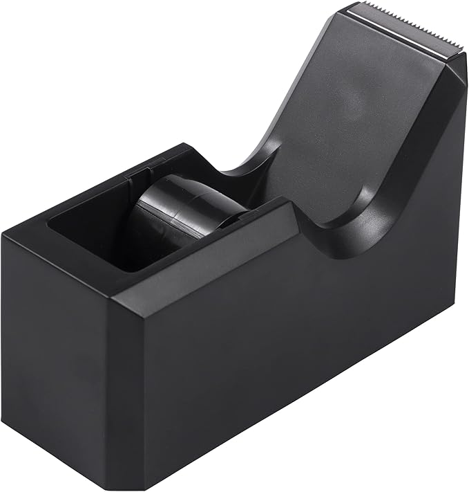 JAM PAPER Colorful Desk Tape Dispensers - Black - Sold Individually