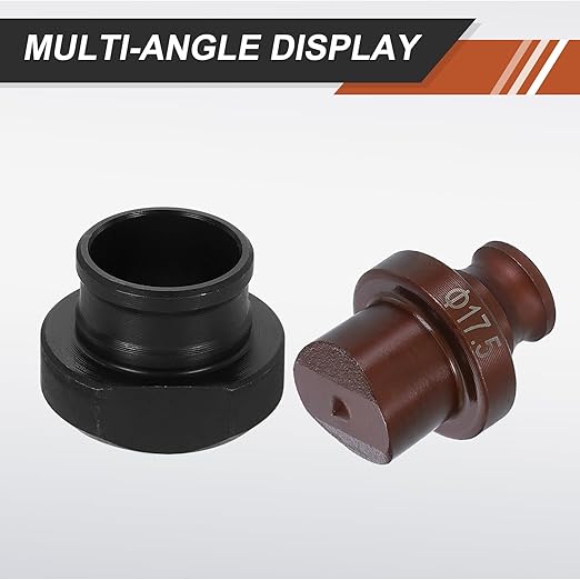 HARFINGTON Hydraulic Hole Punch Die 17.5mm Round Hole 40Cr Steel Electric Punching Kit for MHP-20 JP-20 Electric Punching Machine, Burgundy & Black