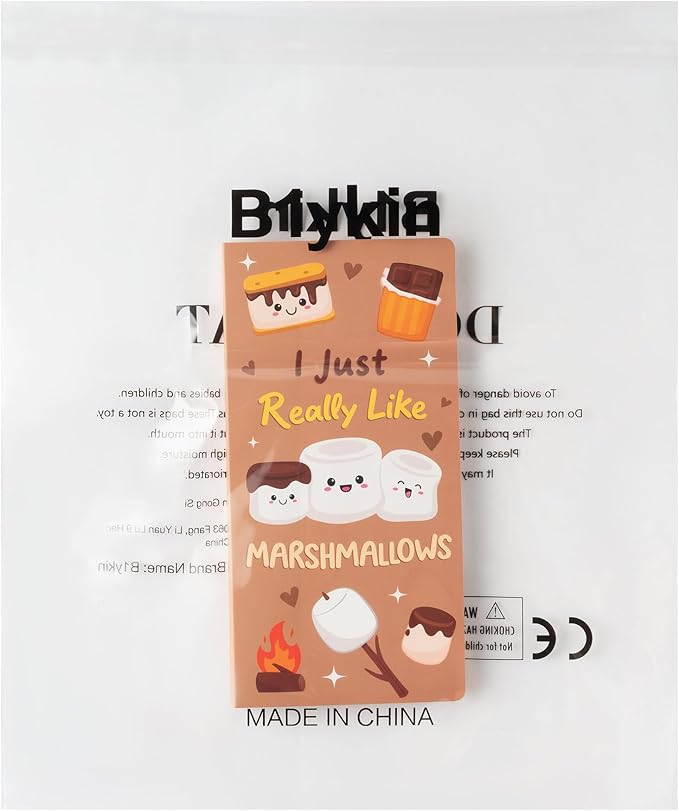 B1ykin Sticky Notes Set, Cartoon Theme Cute Self-Stick Notes Pad Christmas Thanksgiving Gifts， Self-Adhesive Writing Memo Pages Sticky to Do Notepad for Employee School Office (Marshmallows)