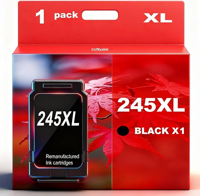 245XL Ink Cartridge Replacement for Canon 245XL Black Ink PG-245 Compatible with Pixma MX490 MX492 MG2522 MG3022 MG2520 TS3100 TS3122 TS3300 TS3322 TR4522 Printer (1 Black Pack)