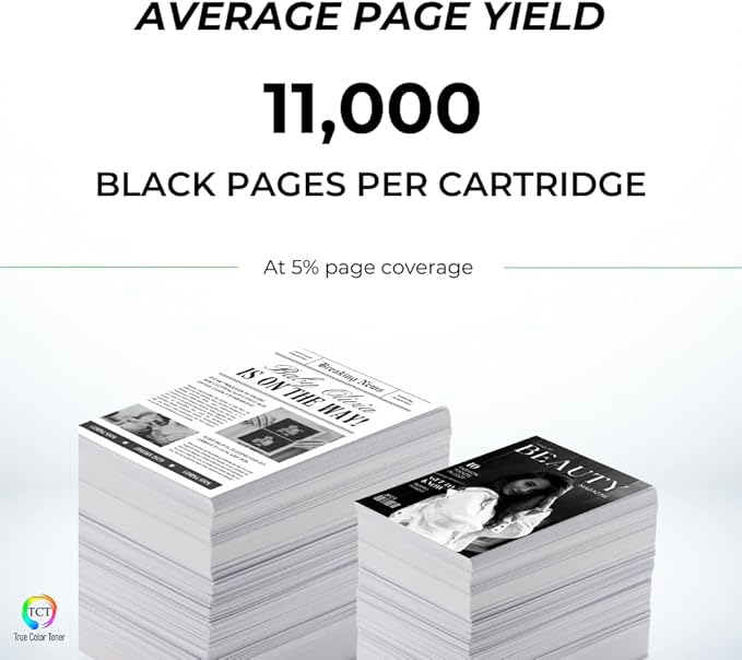 TCT 507X Black Toner Cartridge 2 Pack - Compatible Replacement for HP 507X CE400X Black Works with HP Laserjet Enterprise M551 M575, Pro M570 M570DW Printers (11,000 Pages)