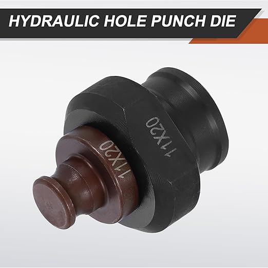 HARFINGTON Hydraulic Hole Punch Die 11x20mm Oval Hole 40Cr Steel Electric Punching Kit for MHP-20 JP-20 Electric Punching Machine, Burgundy & Black