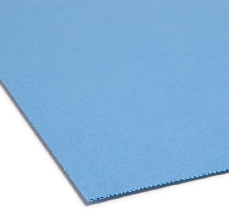 Smead File Folder, Reinforced 1/3-Cut Tab, Legal Size, Blue, 100 per Box (17034)