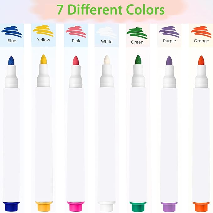 14 Pcs 4.1 Inch 7 Colors Mini Neon Dry Wet Erase Markers, Acrylic Board Color Neon Markers Pens for LED Drawing Message Writing Note Board with Colors