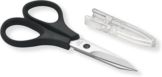 PAFASON Small Stainless Steel Precise Thread Yarn Fabric Detail Paper Cutting Scissor with Safety Cover for DIY Embroidery Quilting Sewing Knitting Crafting Cross Stitch Crochet