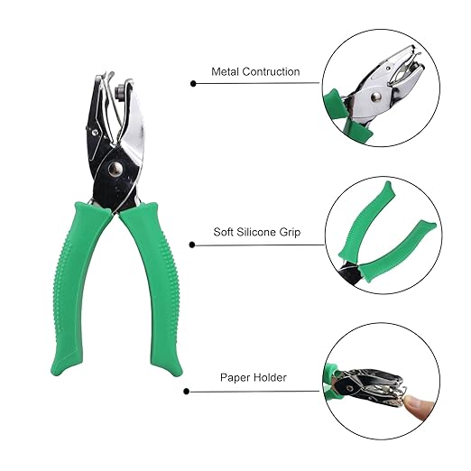 1/4 Inch Star Shaped Hole Puncher, Handheld Single Hole Paper Punch, One Hole Paper Punch for DIY Craft Paper Scrapbook Puncher Hand Tool