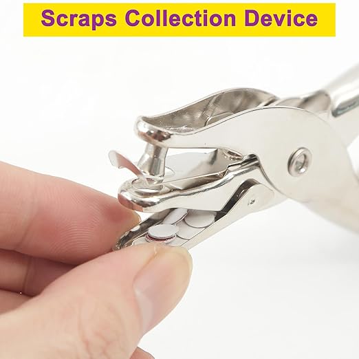 2 Pieces Small Single Hole Punch, 1/4 Inch One Hole Paper Punch with 8 Sheet Capacity, Punch Accuracy, Hole Puncher Single for Crafts, Tags, and Tickets