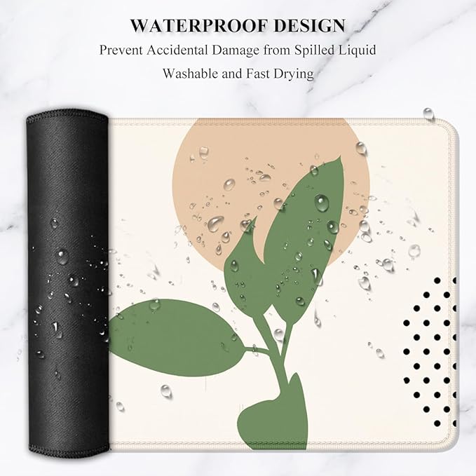 Auhoahsil Large Mouse Pad, XXL Desk Pad, Extened Mousepad 31.5" x 11.8", Non-Slip Rubber Base, Stitched Edges, Superior Surface, Gaming Keyboard Mat, Waterproof Desk Pad, Abstract Sunset