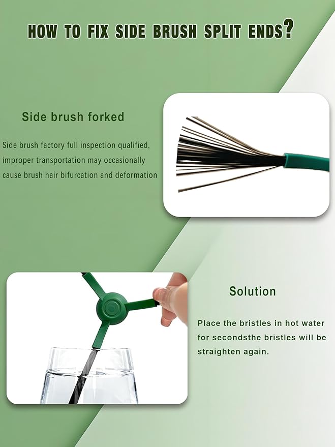 E-HAO Max 705 & 504 Edge Sweeping Side Brush Replacement Parts for iRobot Roomba Max 705 Vac, Roomba Plus 504 Vac Robot Vacuum, 8-Pack