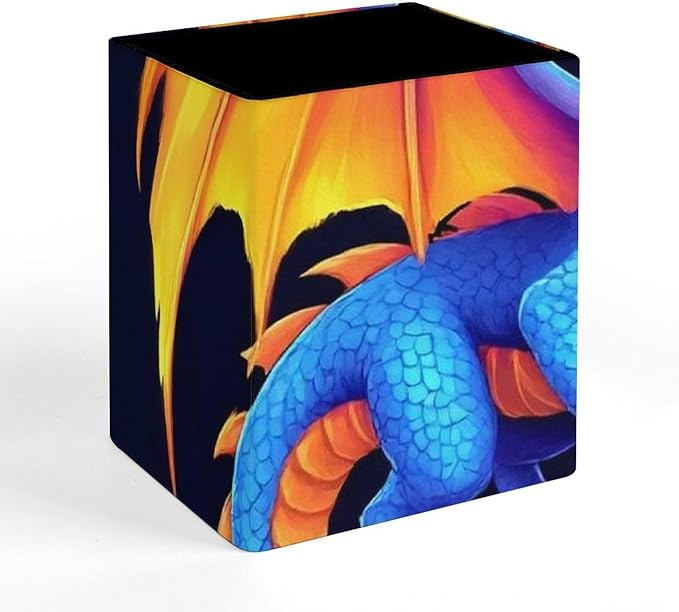 Pen Holder Stand For Desk, Pencil Pen Holder Cup, Desktop Stationery Organizer, Waterproof Multifunctional Office Supplies Colorful Dragon