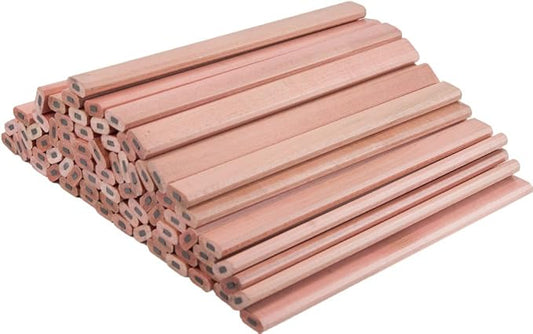 GRAPHITE Hard Lead Carpenter Pencils Bulk - (72) Pieces Lumber Wooden Pencil #2 (HB) - Natural Lacquered