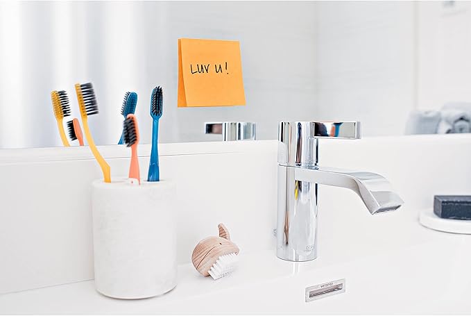 Post-it Super Sticky Notes, 3x3 in, 6 Pads, 2X The Sticking Power, Energy Boost Collection, Bright Colors (Orange, Pink, Blue, Green),Recyclable (654-6SSAU)