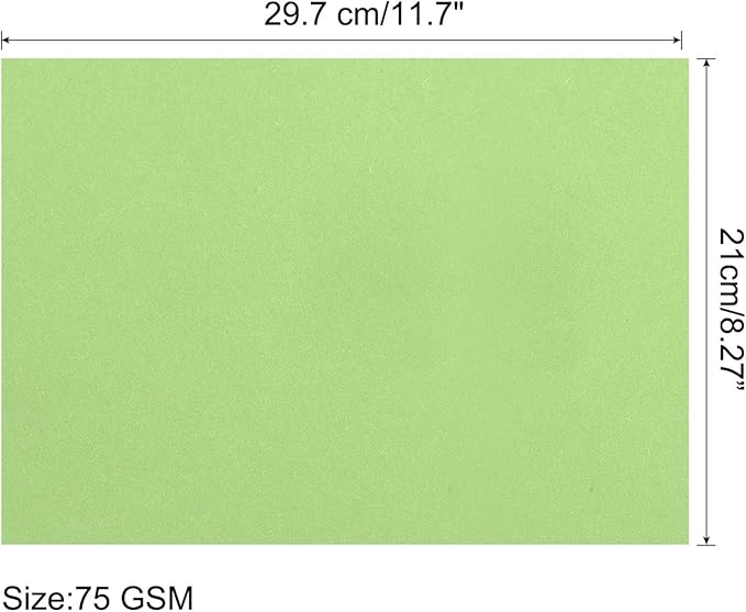 MECCANIXITY 50 Sheets Colored Copy Paper 8.5 x 11 Inch Printer Paper 80gsm Light Green for Office Printing, Document Copying, Invitations, Forms, Art Projects