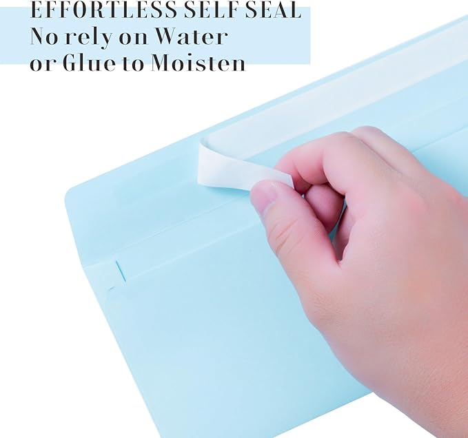 Keketer 200 Pack #10 Colored Business Envelopes Self Seal, 4.13 x 9.49 Inches Standard for Office, Business Checks, Invoices, Letter Mailing, Letters, Invitations