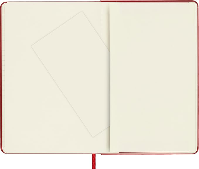 Moleskine Classic Notebook, Hard Cover, Medium (4.5" x 7") Ruled/Lined, Scarlet Red, 208 Pages
