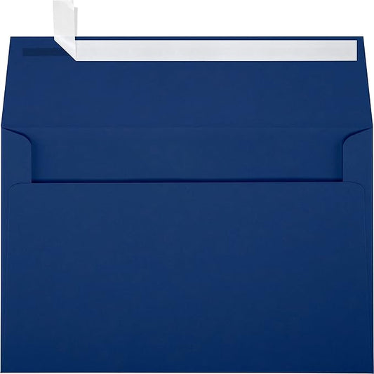 LUXPaper A9 Invitation Envelopes | Peel & Press | 5 3/4" x 8 3/4" | Navy Blue | 80lb. Text | 50 Qty
