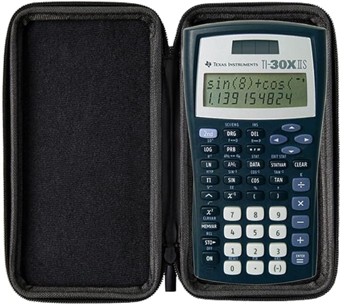 WYNGS Protective Case for Texas Instruments TI-30XIIS / TI-30XA / Case for Scientific Calculators in Light Gray
