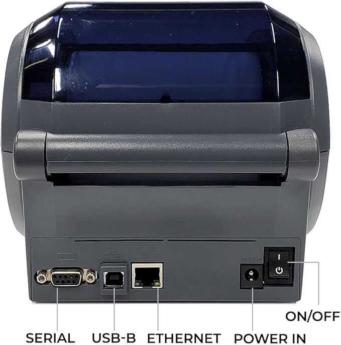 Zebra Label Printer GX420T Direct Thermal Desktop Printer Bundle for Small Business - Includes Zebra GX 420t Label Printer (GX42-102510-150), USB-A Cable and Microfiber Cloth (Renewed)